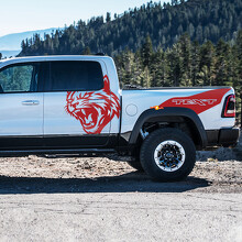 Wildcat and Custom Text Door Bedside Vinyl Decal Sticker for Dodge Ram 1500_2