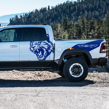 Wildcat and Custom Text Door Bedside Vinyl Decal Sticker for Dodge Ram 1500_3