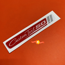 50th Anniversary Red Silver Script Custom Text Domed Insert Steering Wheel Vinyl Decal Sticker for Dodge Challenger_2