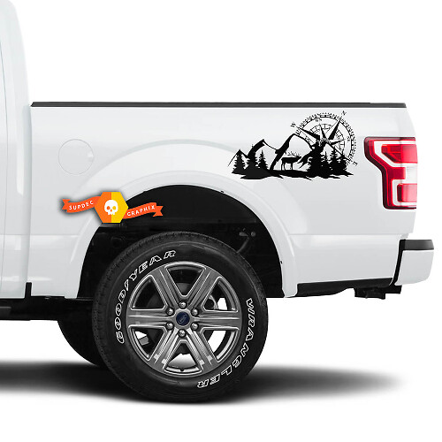 Compass Mountains Side Vinyl Decal Kit for any Truck 