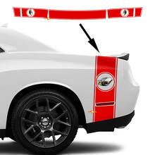 Rumble Bee Style Stripes Bedside Trunk Vinyl Decal Sticker for Dodge Challenger 2022-2023_2