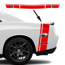 Rumble Bee Dual Stripes Bedside Trunk Vinyl Decal Kit for Dodge Challenger 2022+_2