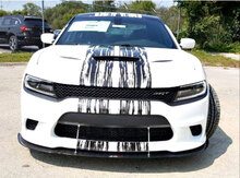 Dodge Challenger Charger RUMBLE BEE HORNED Bee style Splash Grunge Stripes Kit Hell Cat Vinyl Decal Graphic
 2
