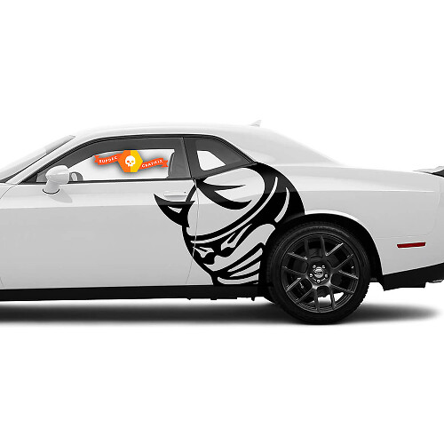 HEMI 392 Hellcat Side Vinyl Decal Set for Dodge Charger Challenger 