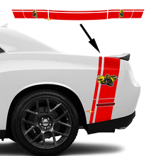 Drag Bee Style Rear Tail Stripes Vinyl Decal Kit for Dodge Challenger or Charger_2