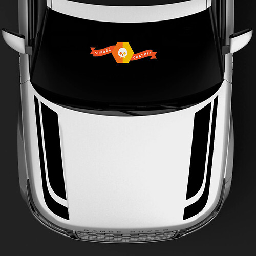Dual Stripes Hood Vinyl Decal Sticker for Land Rover Range Rover 2013-2017