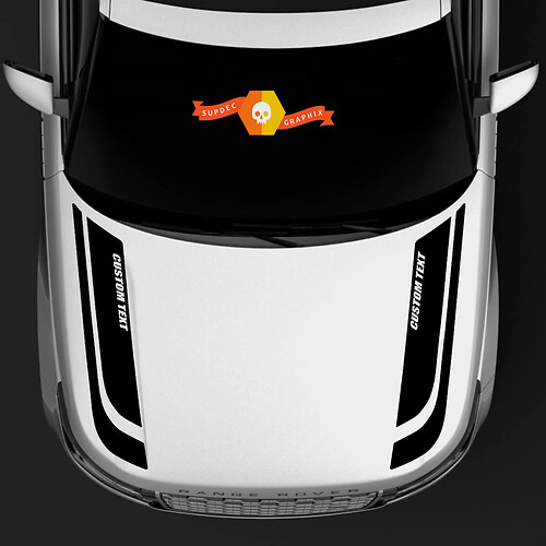 Dual Custom Stripes Hood Vinyl Decal Sticker for Land Rover Range Rover