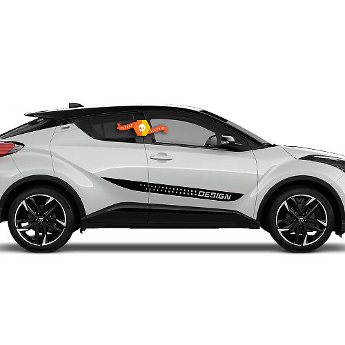 Perforated Stripes Side Door Vinyl Decal Sticker for Toyota C-HR