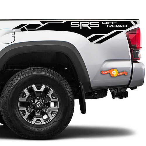 SR5 Off Road Rear Side Stripe Vinyl Decals For Toyota Tacoma 2016-2023