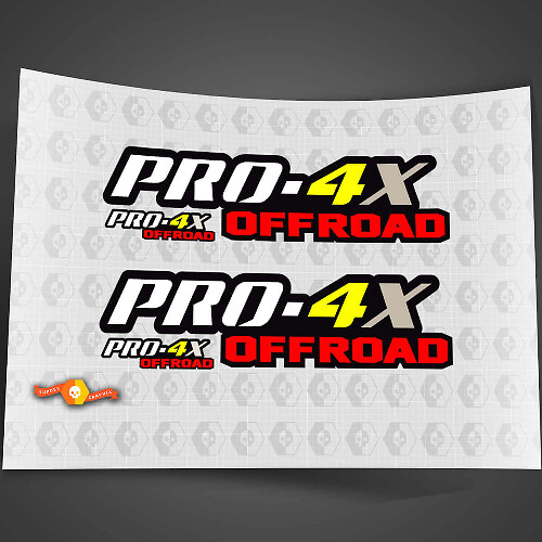 PRO-4X Off Road Bedside Vinyl Decals Pair  for Nissan Frontier