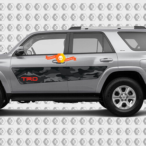 TRD Camo Style Side Door Vinyl Decal Sticker for Toyota 4Runner
