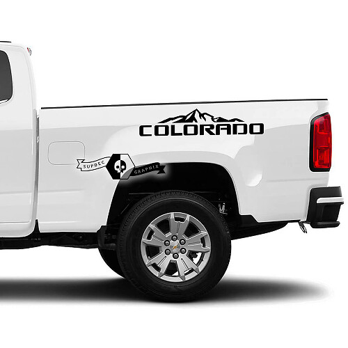 Colorado Mountain Side Vinyl Decals for Chevy Colorado 2022+