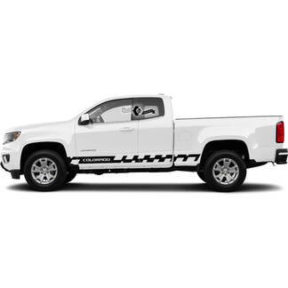 2x Modern Doors Side Bed Stripe Vinyl Sticker Decal Graphic 2022+  2023+ Chevy Colorado Extended
