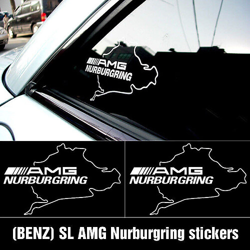 AMG Nürburgring Track Window Vinyl Decal Set for Mercedes-Benz