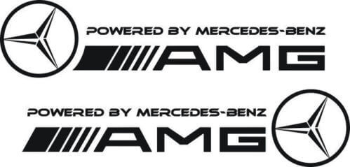 Powered by Mercedes-Benz AMG Style Side Skirt Vinyl Decal Set