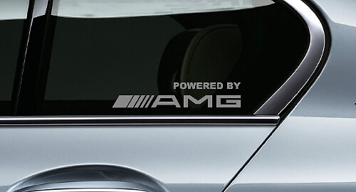 2 POWERED BY AMG Mercedes Benz Racing Decal sticker window
