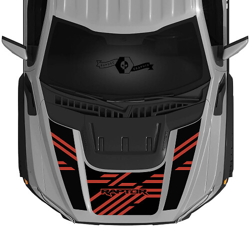Techno Style Hood Stripes Vinyl Decal Kit for Musclecar Truck 2022+