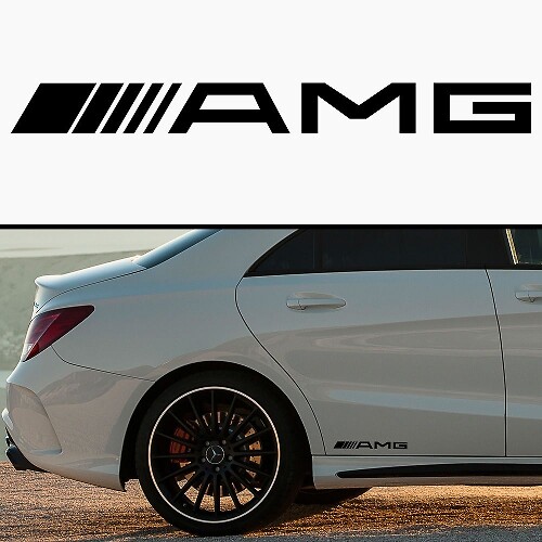 AMG Style Side Skirt Vinyl Decal Set for Mercedes-Benz