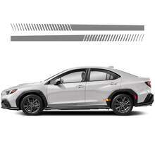 Racing Style Rocker Panel Stripes Vinyl Decal Kit for Subaru WRX Impreza_2