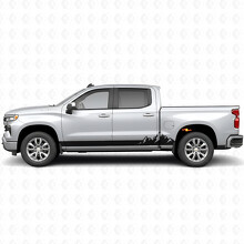 Mountain Range Door & Rocker Panel Vinyl Stripes for Chevrolet Silverado 1500 T1XX 2019-2026_2