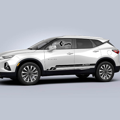 2x Pair New Chevrolet Blazer 2023 Graphics Decals Doors Side Rocker Panel Line Logo Vinyl Decal Sticker
