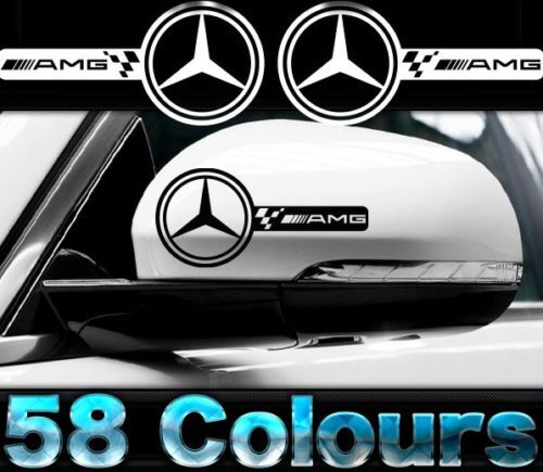 AMG Style Wing Mirror Vinyl Decals for Mercedes-Benz