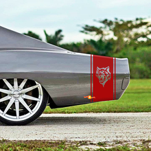 Wildcat Style Stripes Bedside Vinyl Decal Kit for Dodge Charger 1968-70_2
