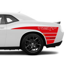 Claw Style Stripes Bedside Vinyl Decal Sticker for Dodge Challenger_3