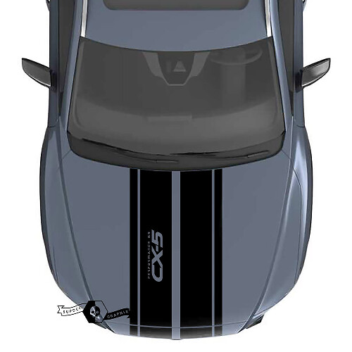 Dual Hood Stripe Vinyl Decal for Mazda CX-5