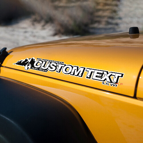 Custom Hood Vinyl Decal for Jeep Wrangler Rubicon 