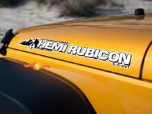 2 Jeep HEMI Rubicon Wrangler CJ TJ YJ JK XJ Hood Sticker Decal 2