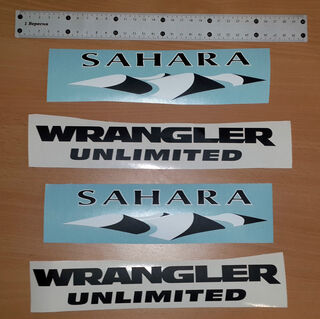 Jeep Sahara Wrangler Unlimited CJ TJ YJ JK XJ All Colors Sticker
