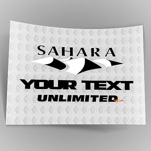 Sahara Unlimited Custom Vinyl Sticker for Jeep Wrangler 