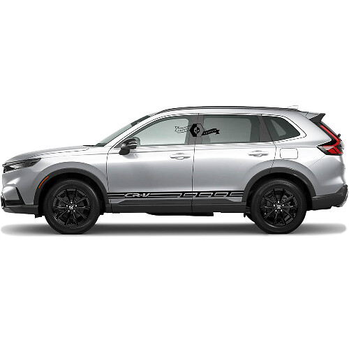 Branded Stripes Rocker Panel Vinyl Decal Sticker for Honda CR-V 2020-2023