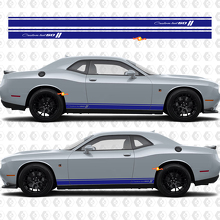 50th Anniversary Style Stripes Rocker Panel Vinyl Decals for Dodge Challenger_3