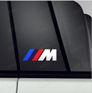 2x BMW M Sticker M3 M5 M7 M1 Racing Decal Emblem Auto