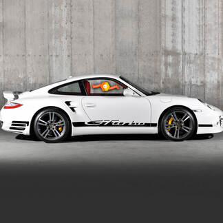 Pair Porsche 9ff Gturbo Side Decal Rocker Panel Stripes Doors Kit Decal Sticker
