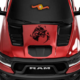 Dodge Ram Rebel 2022 + 2023 1500 TRX T-Rex Eating Raptor Hood TRX Truck Vinyl Decal Graphic
