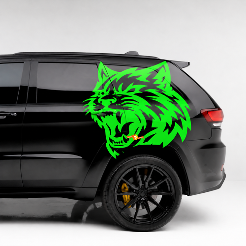 Custom Cat Head Pair Side Vinyl Decal Sticker for Jeep Grand Cherokee Trackhawk SRT Hellcat