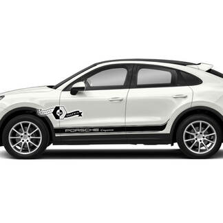 Wave Stripes designed for Porsche Cayenne Coupe S Side Door Stripes Kit Decals Stickers

