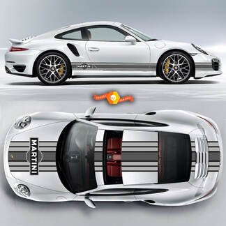Tree Colors Grayscale Porsche Martini Racing Stripes For Carrera Cayman Cayman Boxster Or Any Porsche Full Kit
