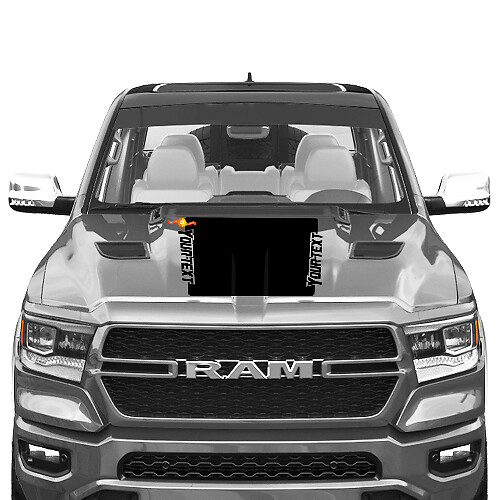 Blackout Stripe Hood Vinyl Decal Sticker for Dodge Ram 1500 TRX 2019+_1