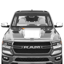 Blackout Stripe Hood Vinyl Decal Sticker for Dodge Ram 1500 TRX 2019+_2