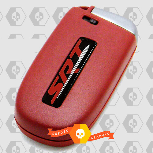 SRT-Style Domed Key Fob Inlay Decal Set for Dodge Challenger, Charger and Durango_1