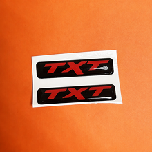 SRT Style Red TXT Domed Inlay Pair Key Fob Vinyl Decal Sticker for Dodge Challenger_2