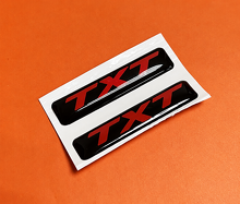 SRT Style Red TXT Domed Inlay Pair Key Fob Vinyl Decal Sticker for Dodge Challenger_3