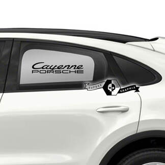 2 Porsche Cayenne Side Doors Kits Logo Decals Stickers
