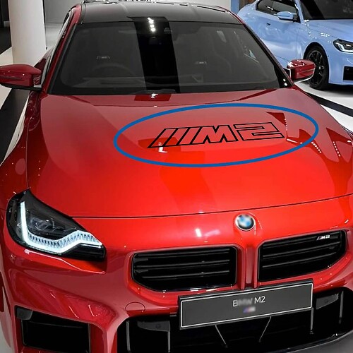 M2 Hood Logo Circle Vinyl Decal Sticker for BMW M2 G87