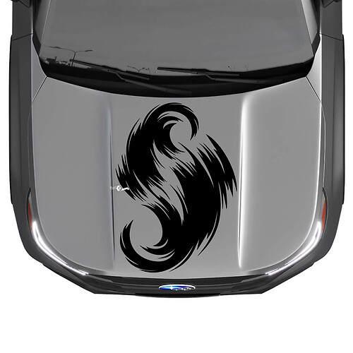 Hood Wave Graphics Vinyl Stickers Decals fit Suba Forester
