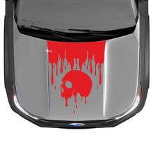 Hood Skull Blood Graphics Vinyl Stickers Decals fit Suba Forester
 3